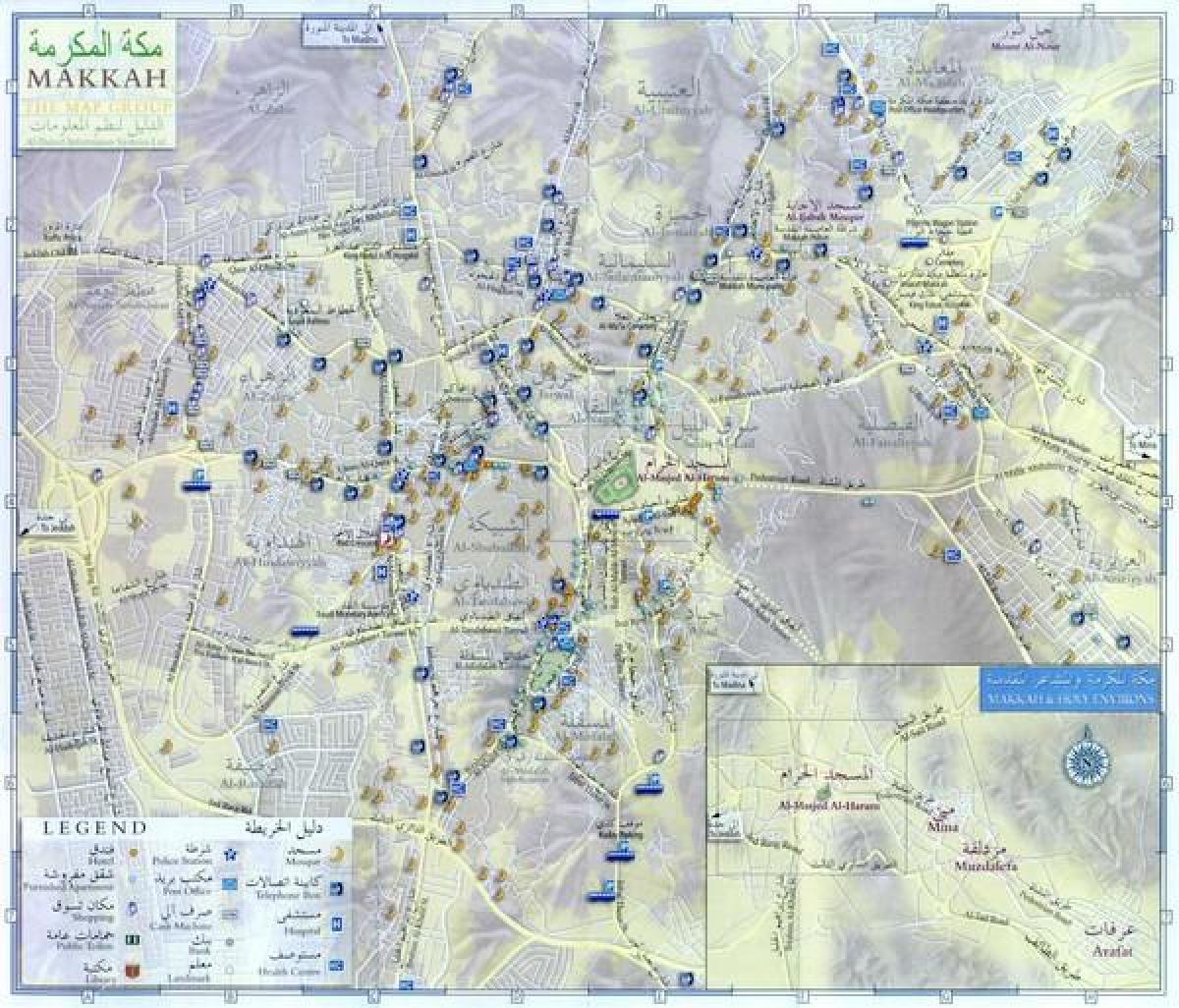 Drogowa mapa miasta Mekka 