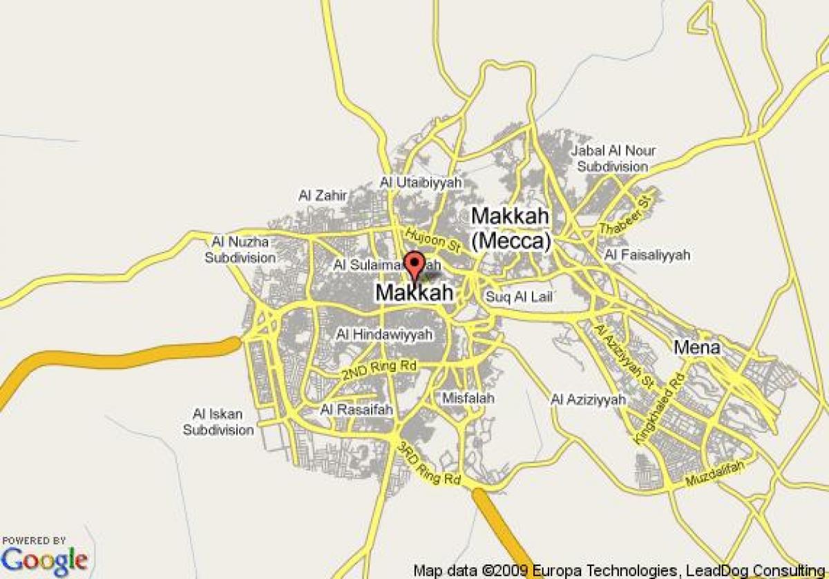mapę ulica Mekce 