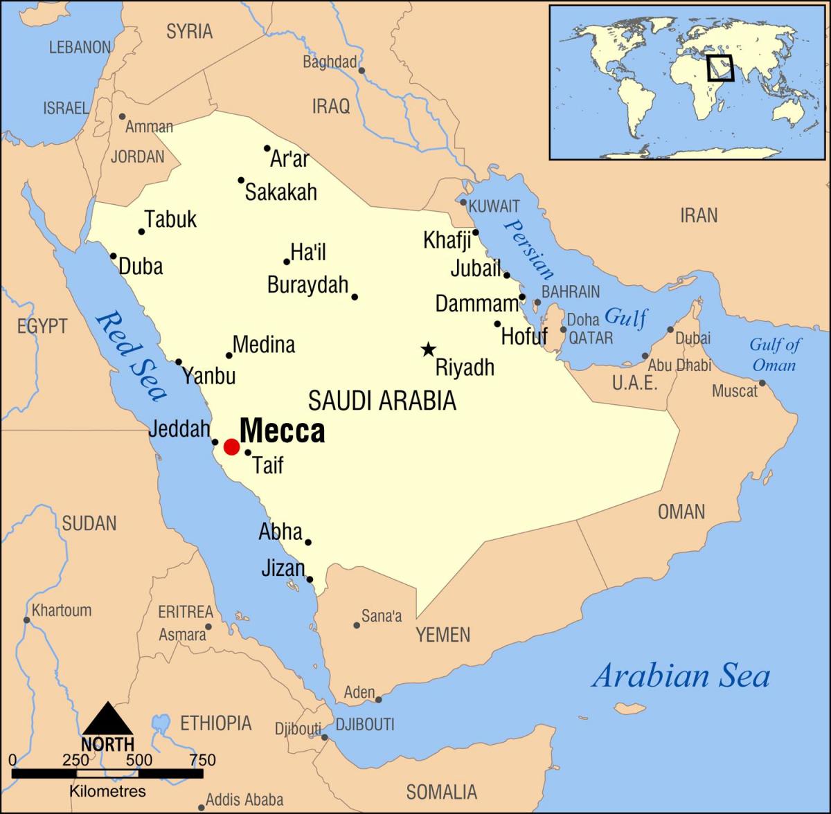 mapa hidżry drodze do Mekki