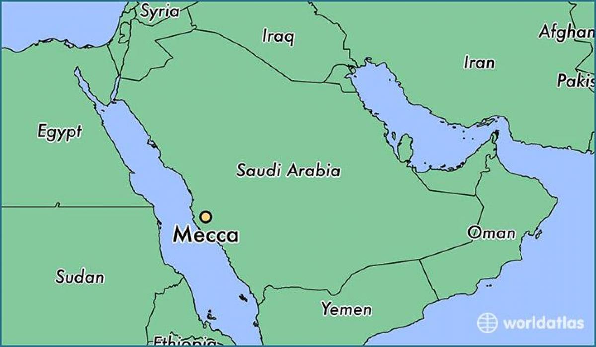 Miasto Mekka mapie