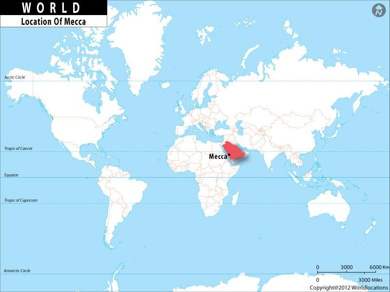 Mekka na mapie świata