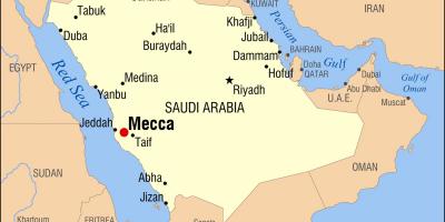 Mapa hidżry drodze do Mekki