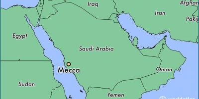 Miasto Mekka mapie