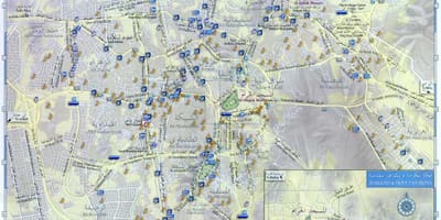 mapa Mekka зиярат miejsca